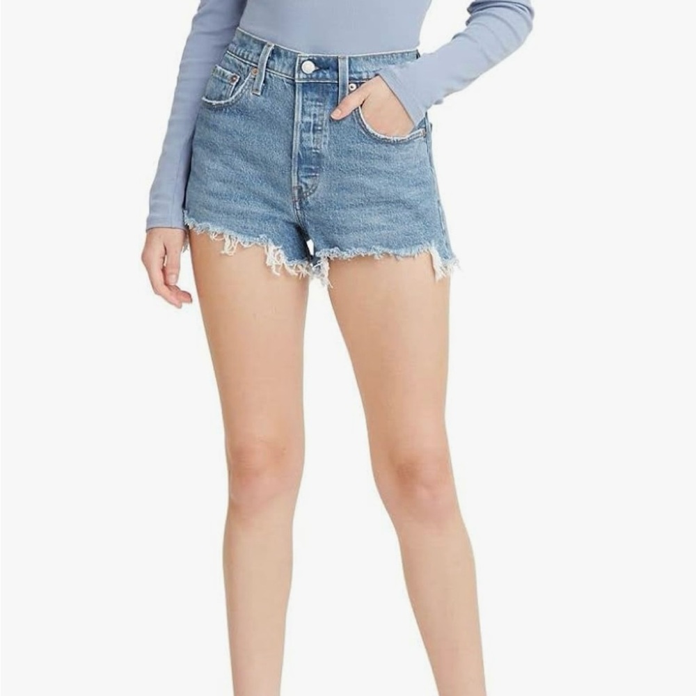 Levi's Light Blue Jean Shorts for Women